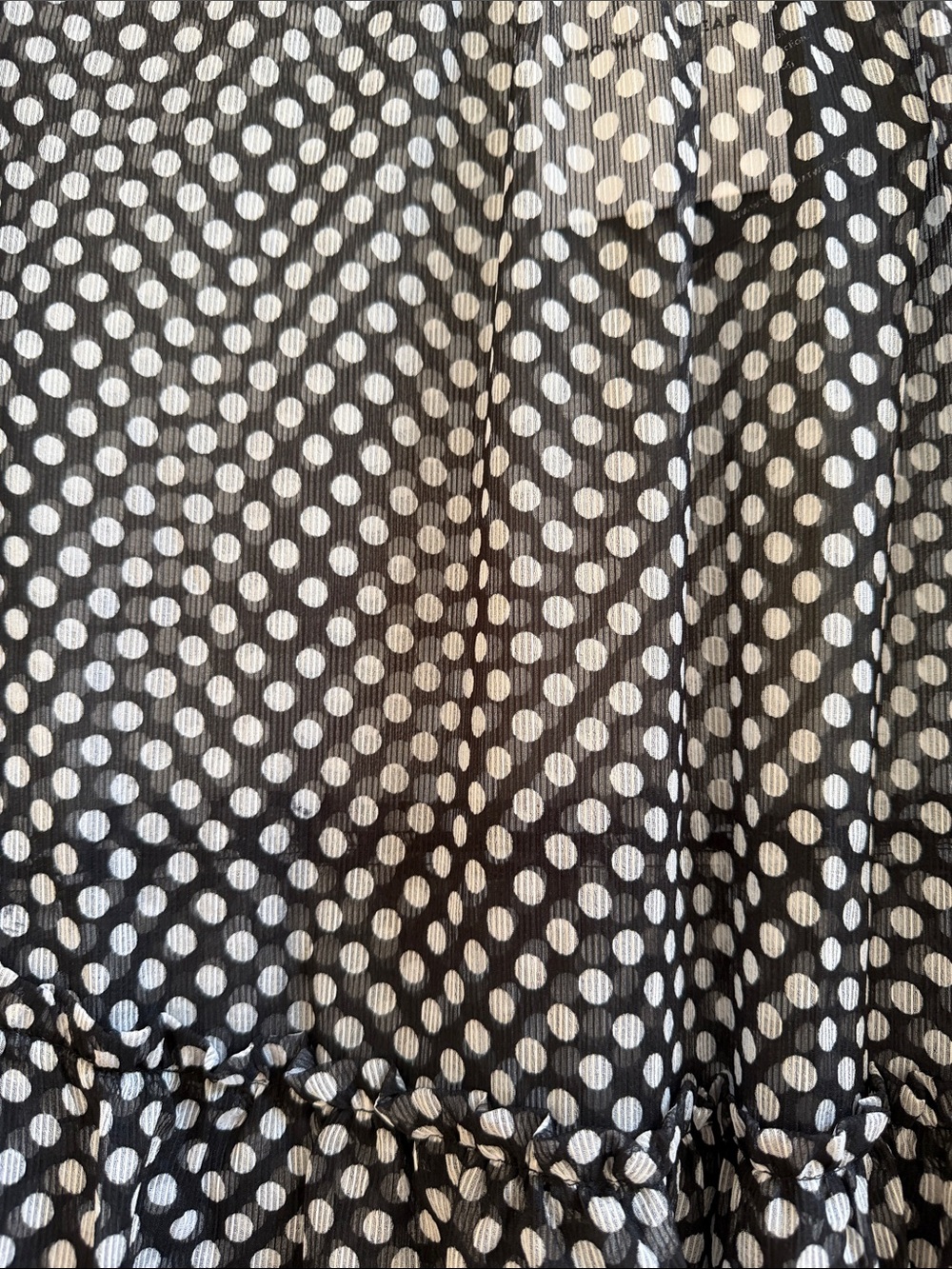 Who What Wear Black Polka Dot Sheer Midi Dress, Sz L, NWT - Picture 4 of 8